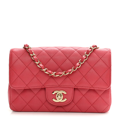Chanel Caviar Quilted Mini Rectangular Flap Dark Pink 1 of 7