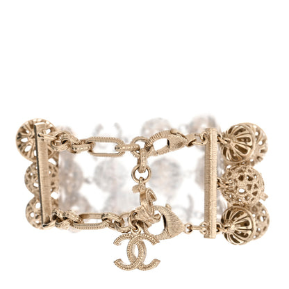 Chanel Metal Beaded CC Multistrand Bracelet Gold 3 of 4