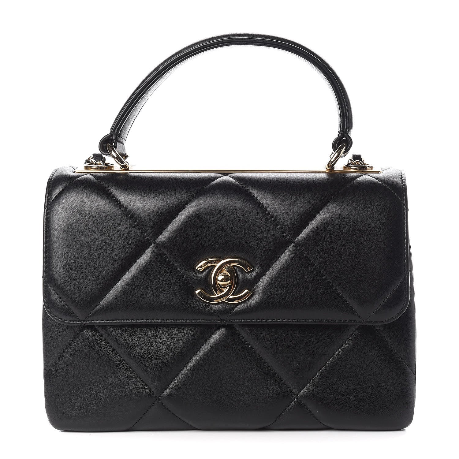 Chanel Lambskin Quilted Small Trendy CC Dual Handle Flap Bag Black 1 of 13