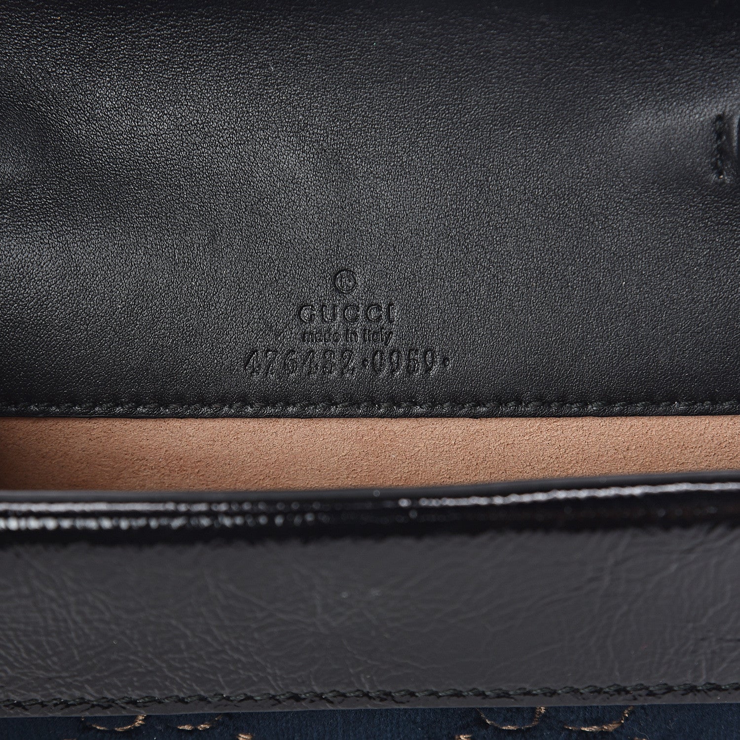 Gucci Velvet GG Monogram Super Mini Dionysus Shoulder Bag Blue Beige Black 5 of 7