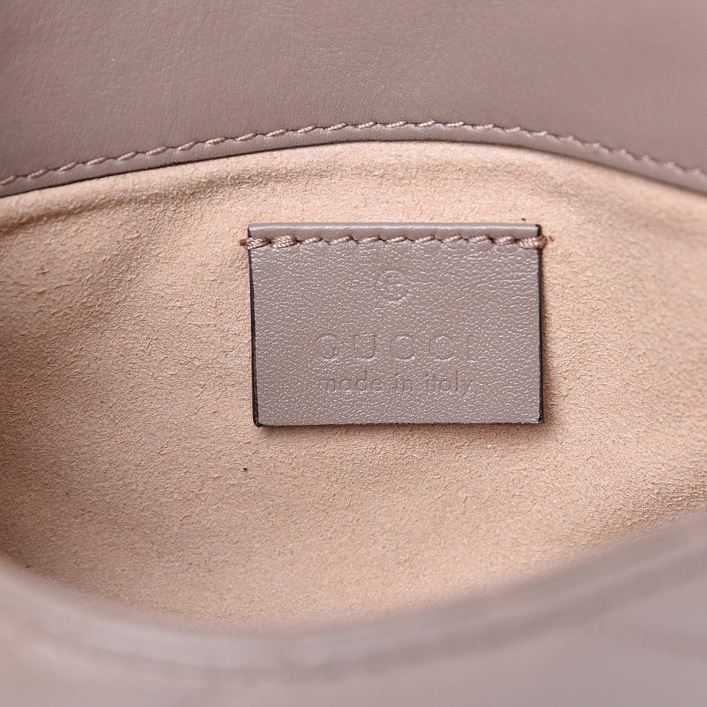Calfskin Matelasse Super Mini GG Marmont Shoulder Bag Porcelain Rose
