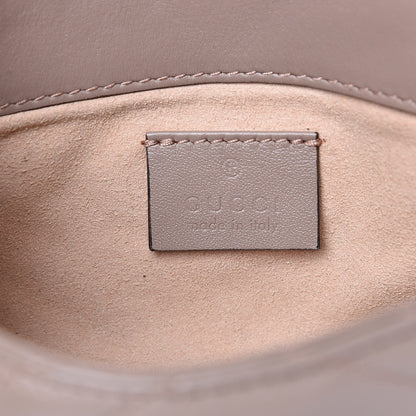 Gucci Calfskin Matelasse Super Mini GG Marmont Shoulder Bag Porcelain Rose 6 of 11