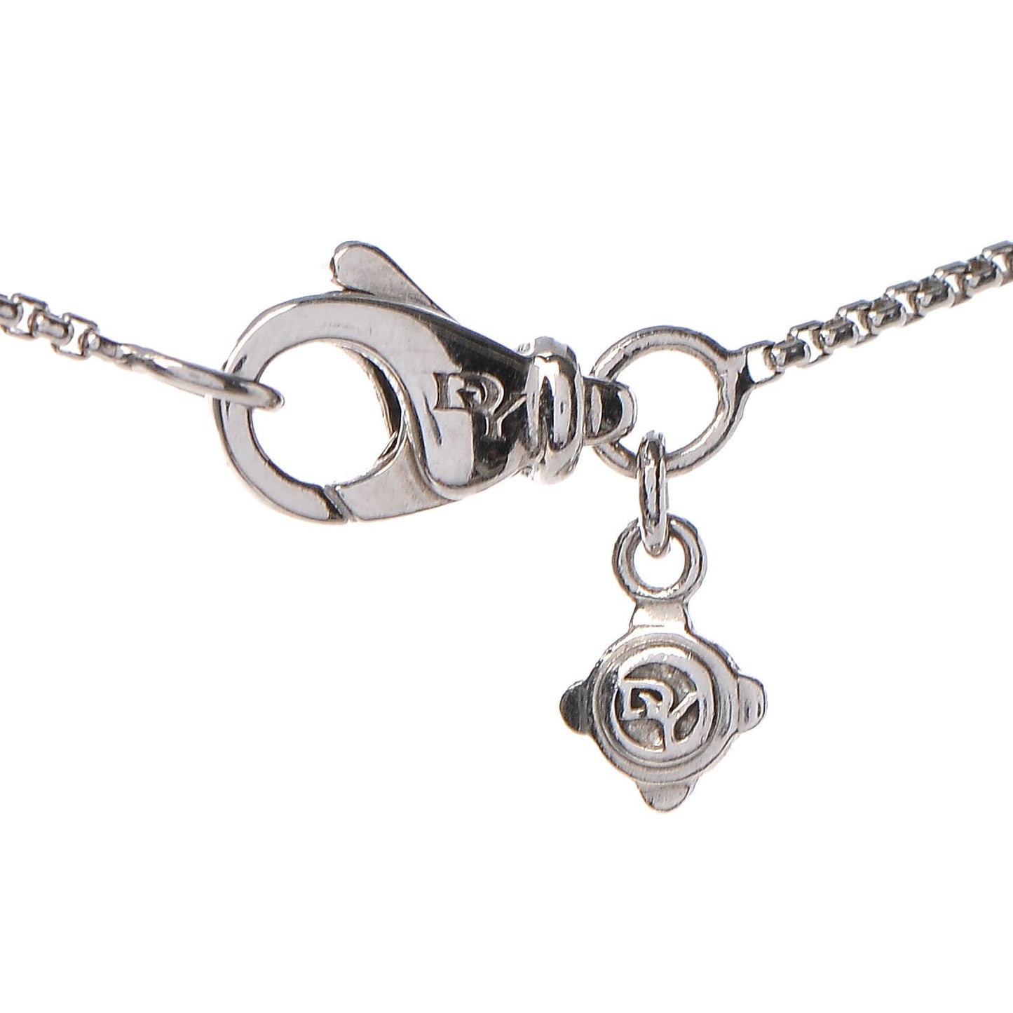 Sterling Silver Diamond 4.5mm Bead Station Necklace 36
