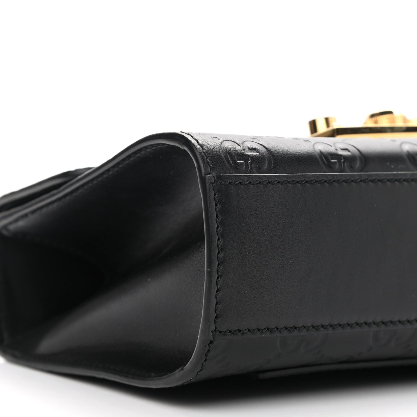 Guccissima Small Padlock Shoulder Bag Black