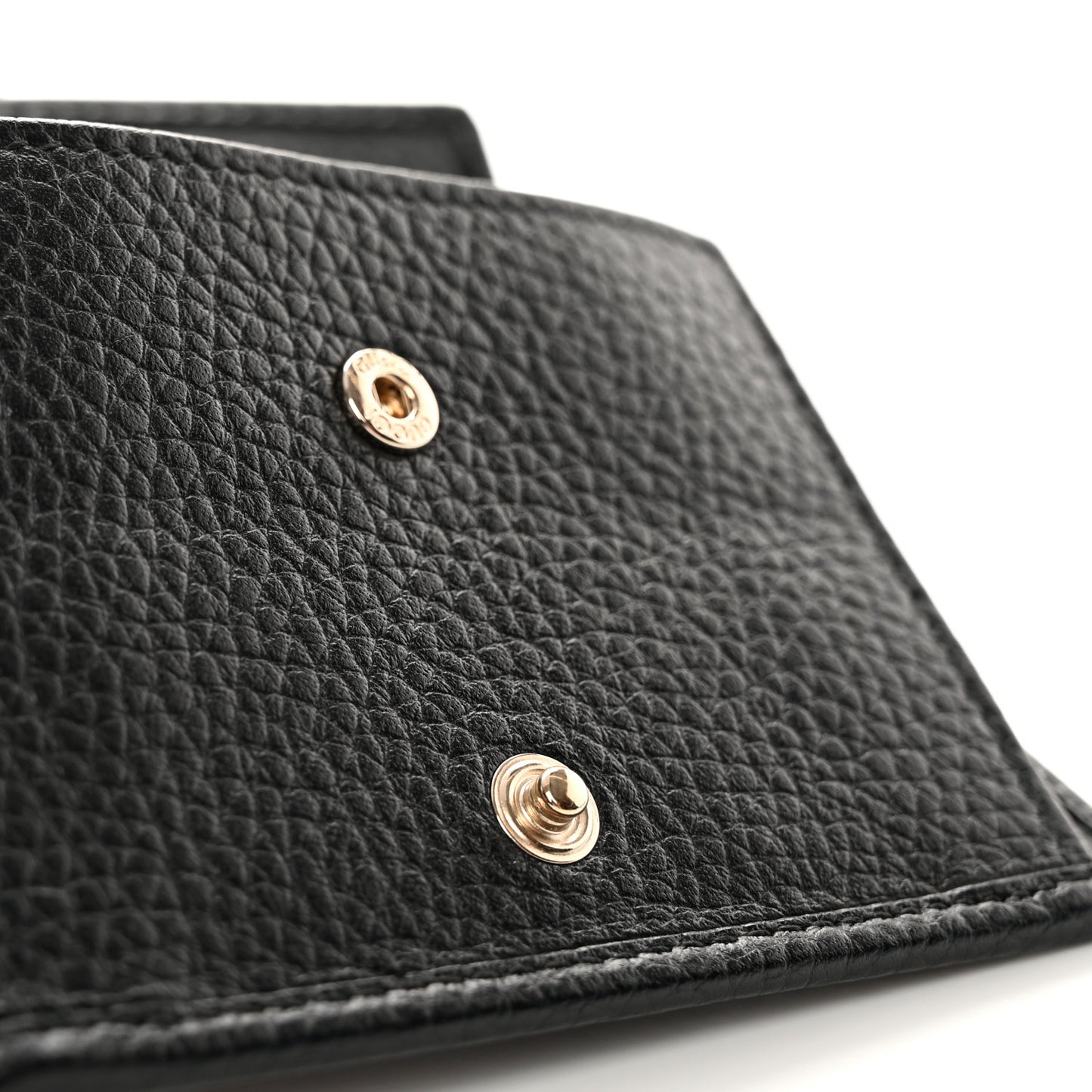 Pebbled Calfskin Soho Compact Flap Wallet Black