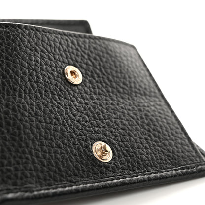 Gucci Pebbled Calfskin Soho Compact Flap Wallet Black 10 of 17