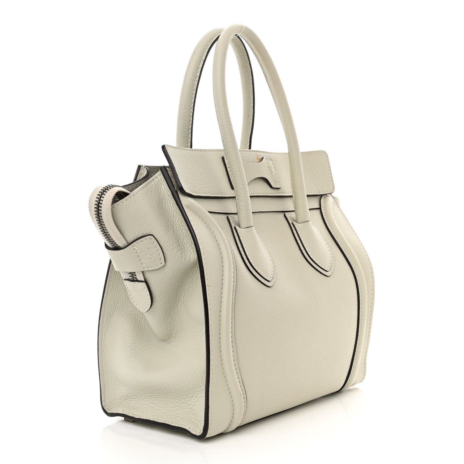 Celine Drummed Calfskin Micro Luggage Lune 3 of 12