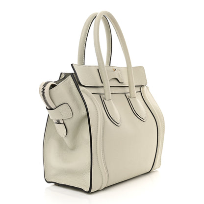 Celine Drummed Calfskin Micro Luggage Lune 3 of 12