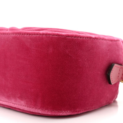 Gucci Velvet Matelasse Small GG Marmont Chain Shoulder Bag Light Raspberry Rose 10 of 10