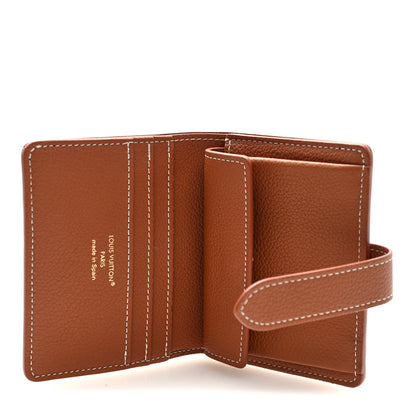Louis Vuitton Grained Calfskin Low Key Compact Wallet Cognac 5 of 6
