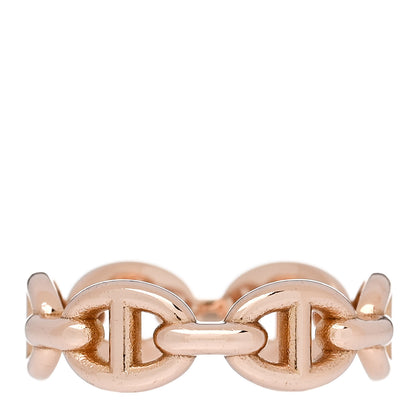 Hermes 18K Rose Gold PM Chaine d'Ancre Enchainee Ring 50 5.25 3 of 7