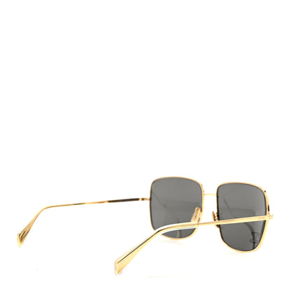 Celine Metal Rhinestone Triomphe Sunglasses Gold Smoke 4 of 8