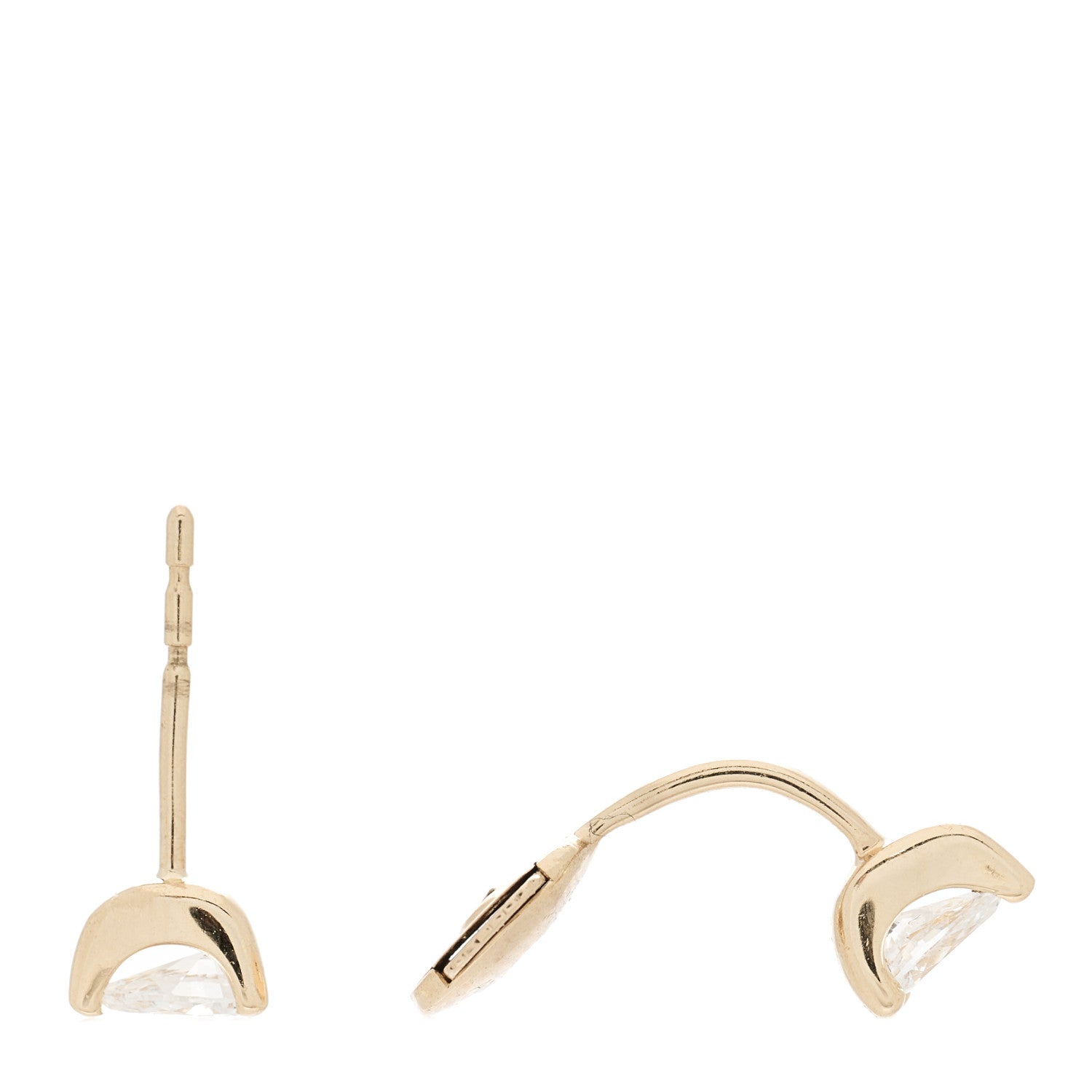 Anita Ko 18K Yellow Gold Diamond Pear Orbit Earring 3 of 5