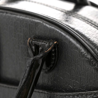 Christian Dior Patent Calfskin Embossed Saddle Bowler Black 12 of 15