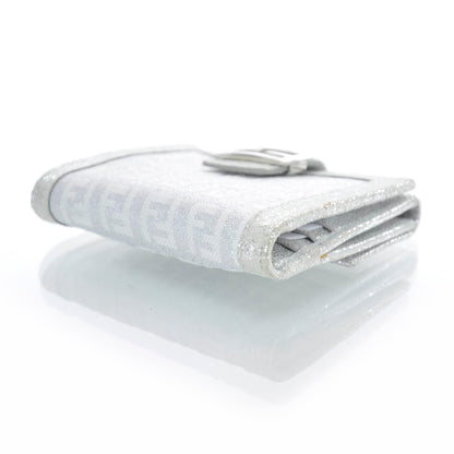 Fendi Zucchino Compact Wallet Silver 3 of 6
