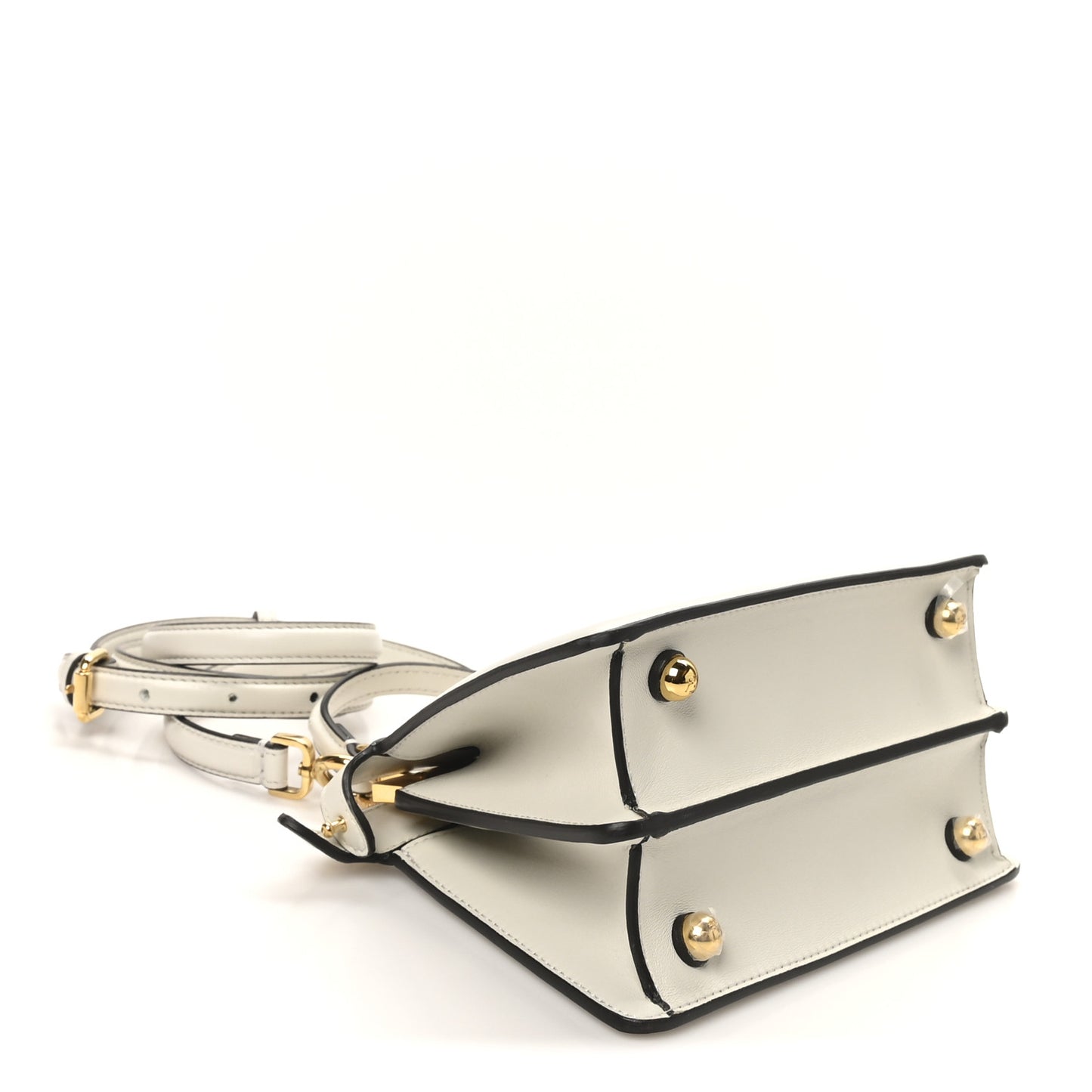 Shiny Nappa Petite Peekaboo I SEE U Satchel White