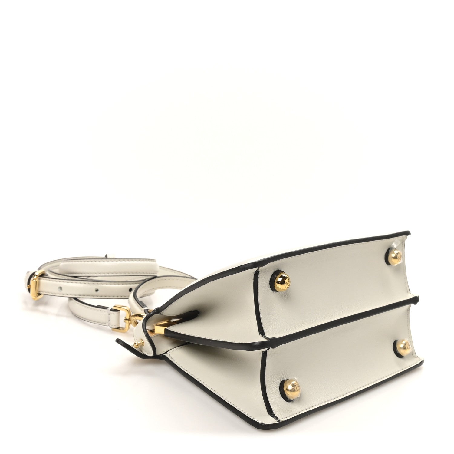 Fendi Shiny Nappa Petite Peekaboo I SEE U Satchel White 4 of 11