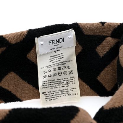 Fendi Wool FF Logo Headband Camel 3 of 3