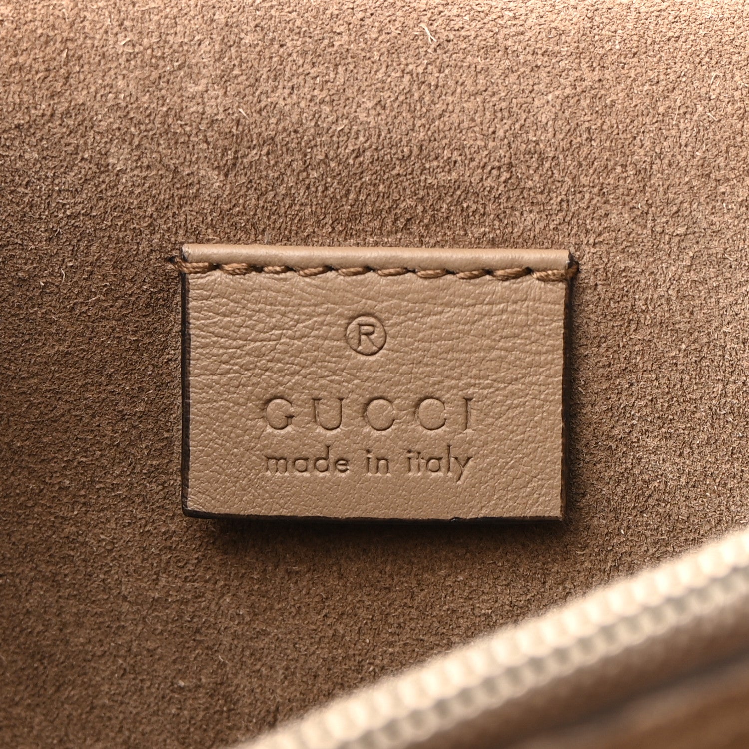 Gucci GG Supreme Monogram Bee Embroidered Medium Dionysus Shoulder Bag Taupe 6 of 14