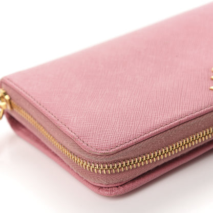 Prada Saffiano Continental Flap Wallet Petalo 9 of 14