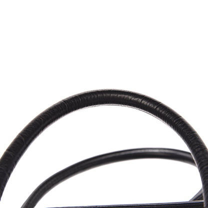 Celine Crocodile Embossed Calfskin Medium Phantom Luggage Black 10 of 17