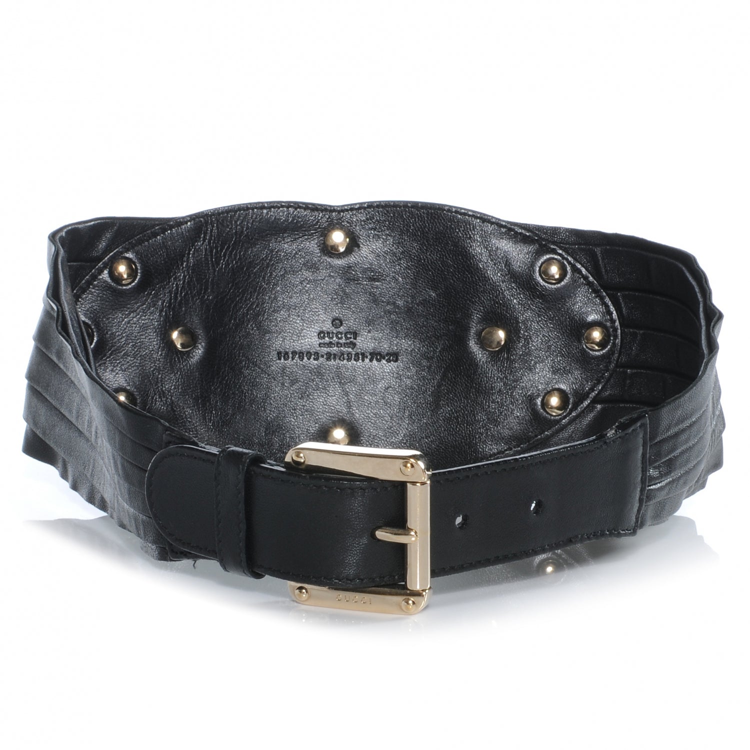 Gucci Leather Wide GG Britt Belt Black 70 28 4 of 5