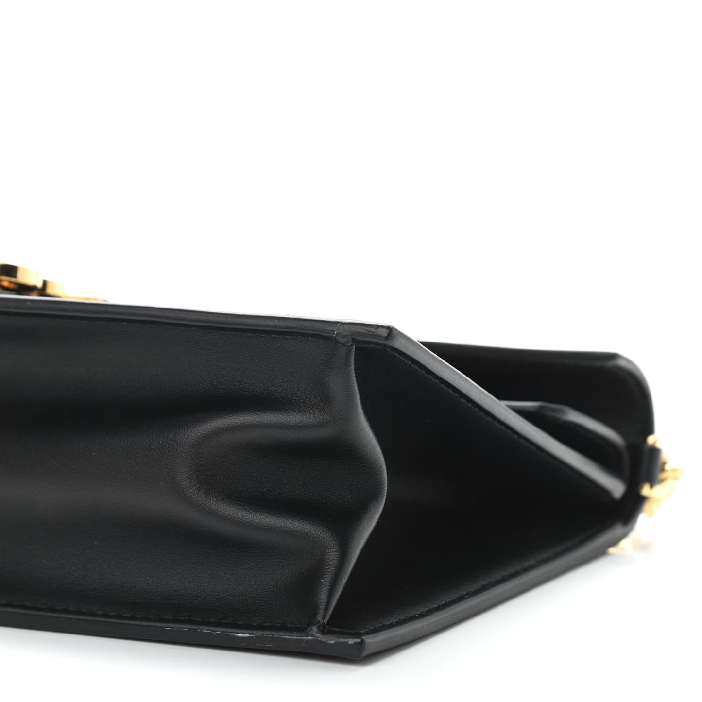 E-Canvas Monogram Stripe Small TB Envelope Clutch Bridle Brown