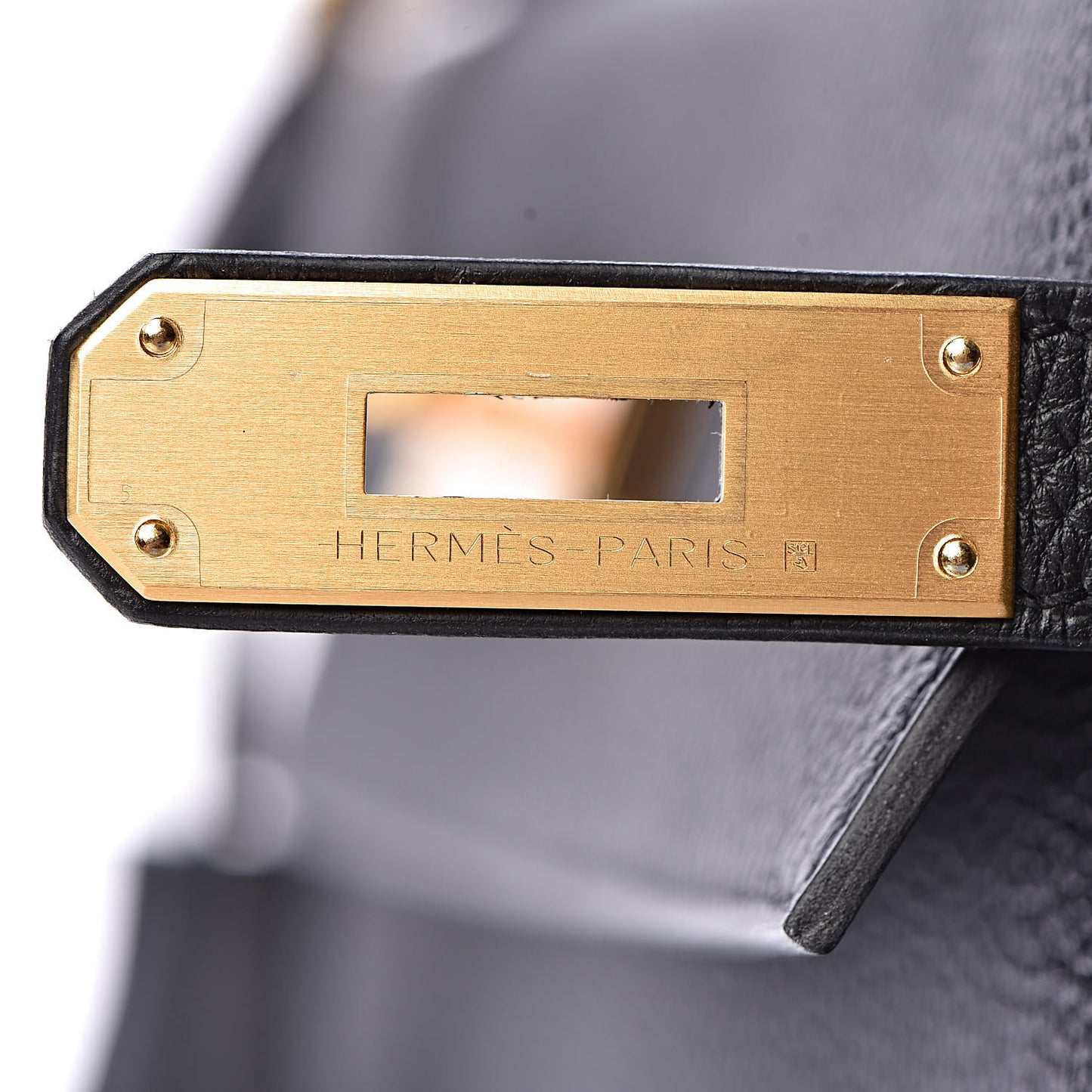 Togo Kelly Horseshoe Sellier 32 Black Vert Fonce