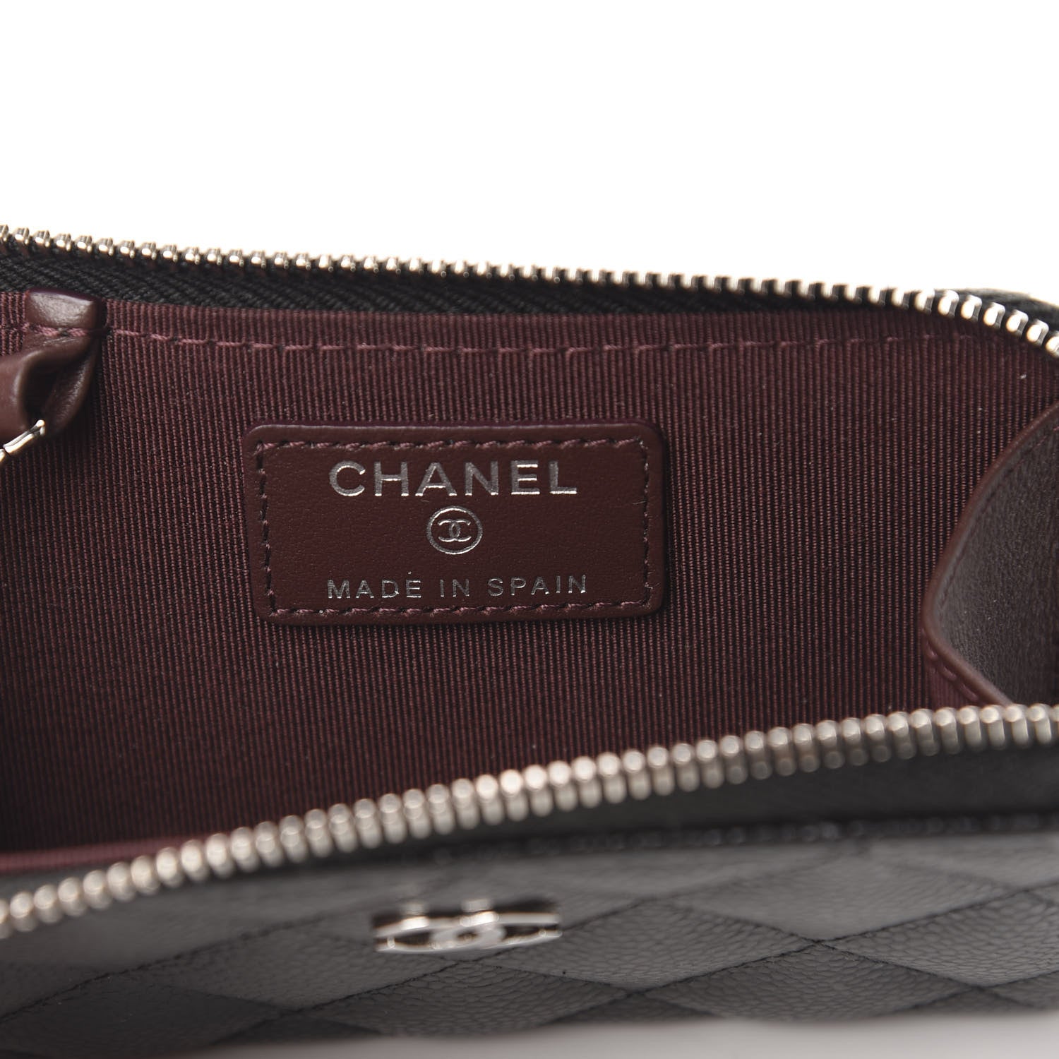 Chanel Caviar Quilted Zipped Key Holder Case Black 6 of 7