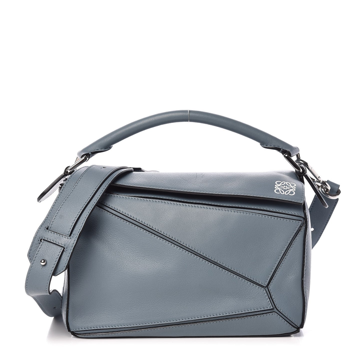 Calfskin Small Puzzle Bag Stone Blue