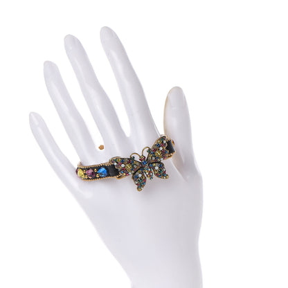Gucci Calfskin Crystal Butterfly Bracelet Multicolor 2 of 6