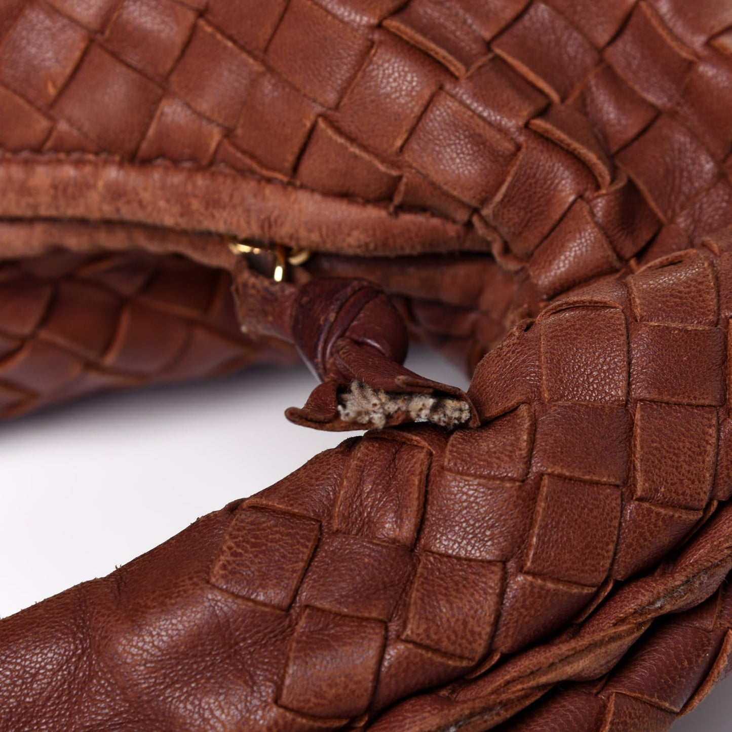 Nappa Intrecciato Medium Veneta Hobo Tea
