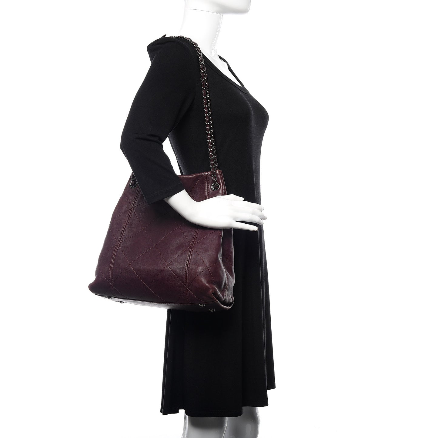 Lambskin Soft Touch Shoulder Bag Prune