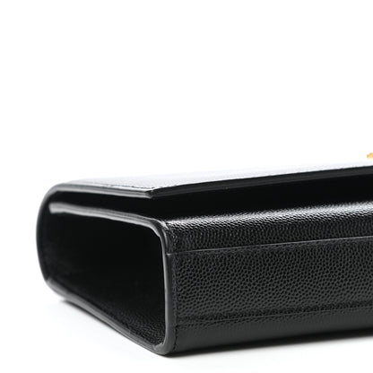 Saint Laurent Grain De Poudre Monogram Cassandre Clutch Black 7 of 8
