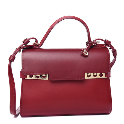 Delvaux Calfskin Mini Tempete Satchel Red 1 of 10