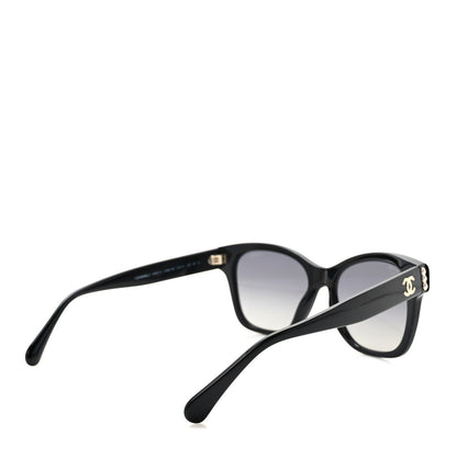 Chanel Acetate Polarized Pearl CC Square Sunglasses 5482-H-A Black 4 of 7