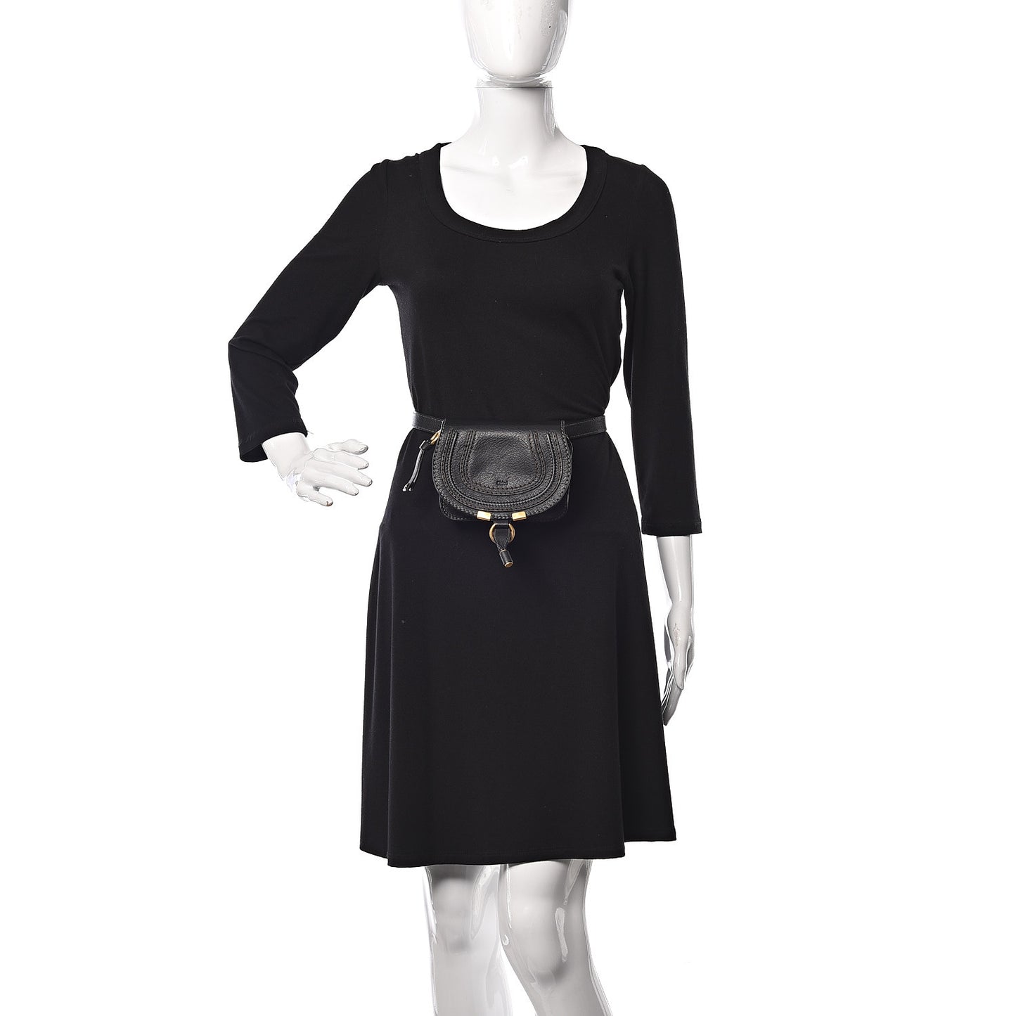 Calfskin Marcie Belt Bag Black