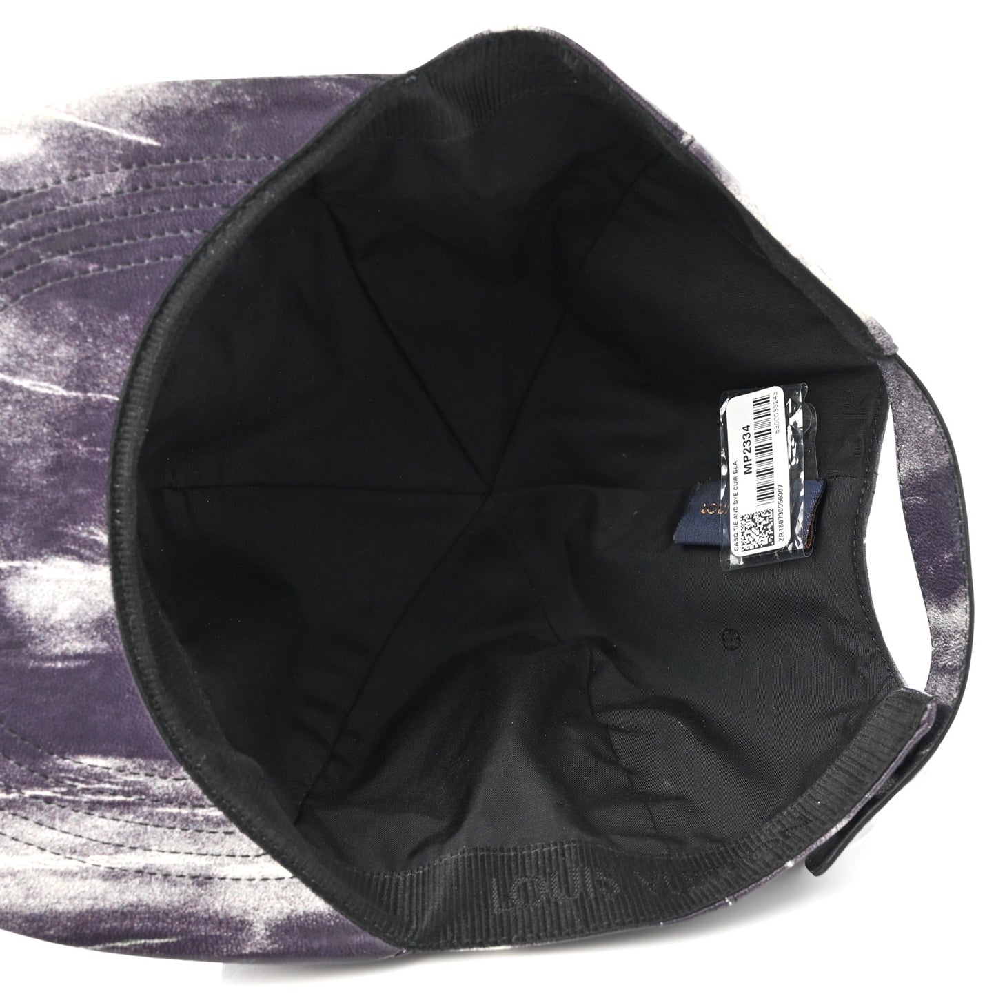 Lambskin LV Tie Dye Cap 60 Black White