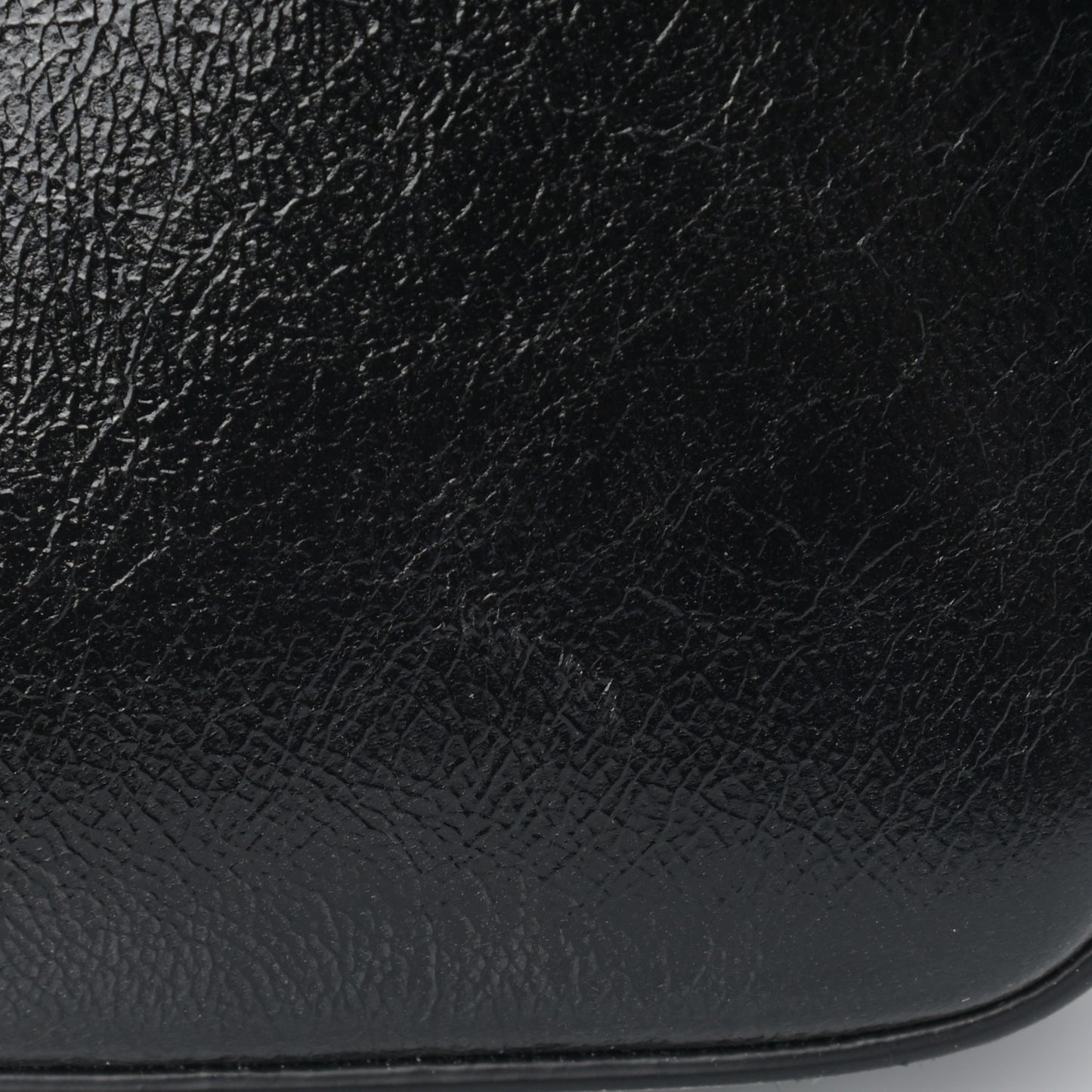 Agnello Old Shine Hip Belt Baguette Bag Black