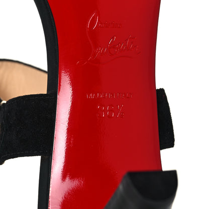 Christian Louboutin Veau Velours Bikee Bike 70 Sandals 36.5 Black 6 of 8