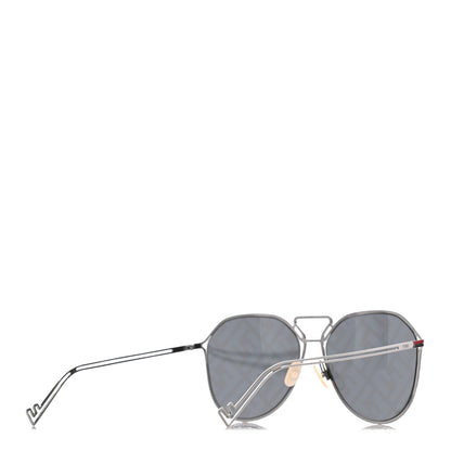 Fendi Metal Aviator Sunglasses FFM0071/S Silver Red 4 of 5