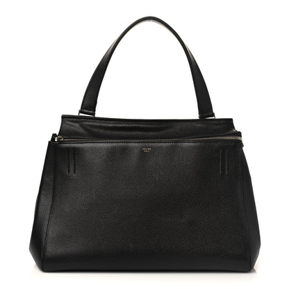 Celine Supple Calfskin Medium Edge Shoulder Bag Black 1 of 7