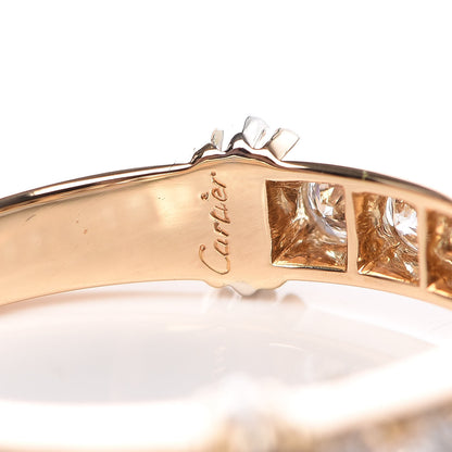 Cartier 18K Yellow White Gold Diamond Contessa Band Ring 49 4.75 5 of 6