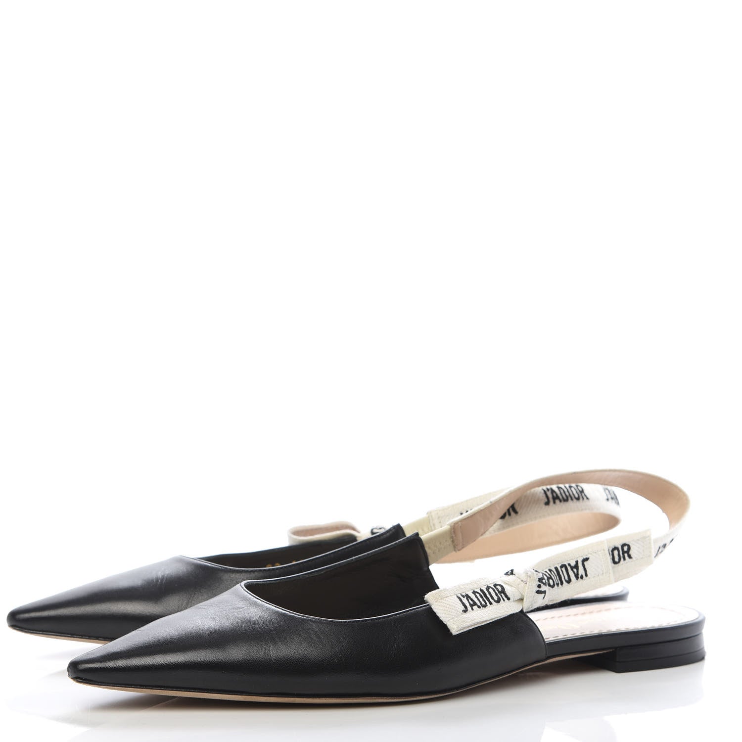 Christian Dior Lambskin Ribbon J'Adior Slingback Ballet Flats 41 Black 2 of 10