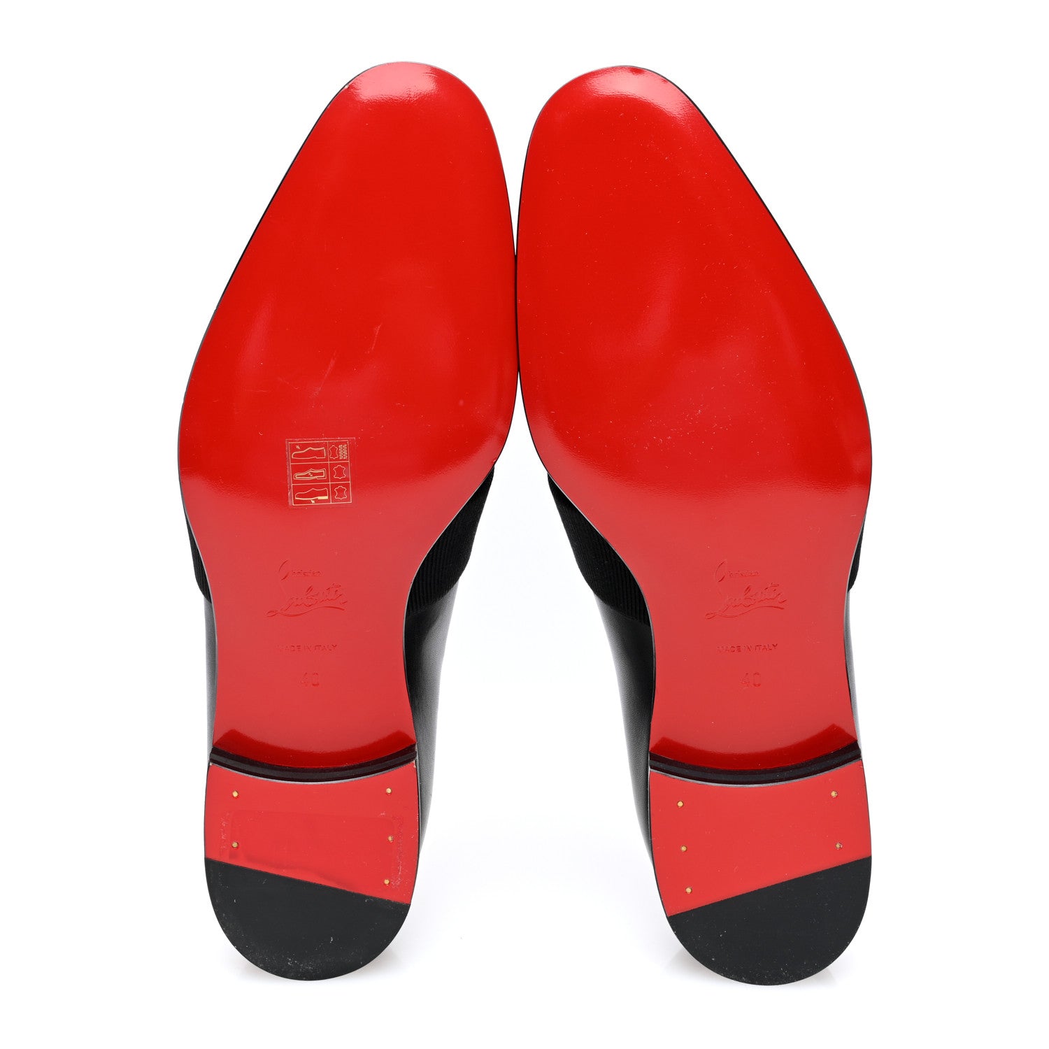 Christian Louboutin Calfskin Mens Penny Flat Loafers 7 Silver Black 5 of 8