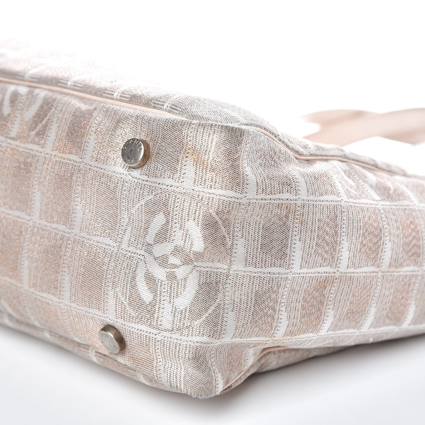 Metallic Nylon Small Travel Tote Pink
