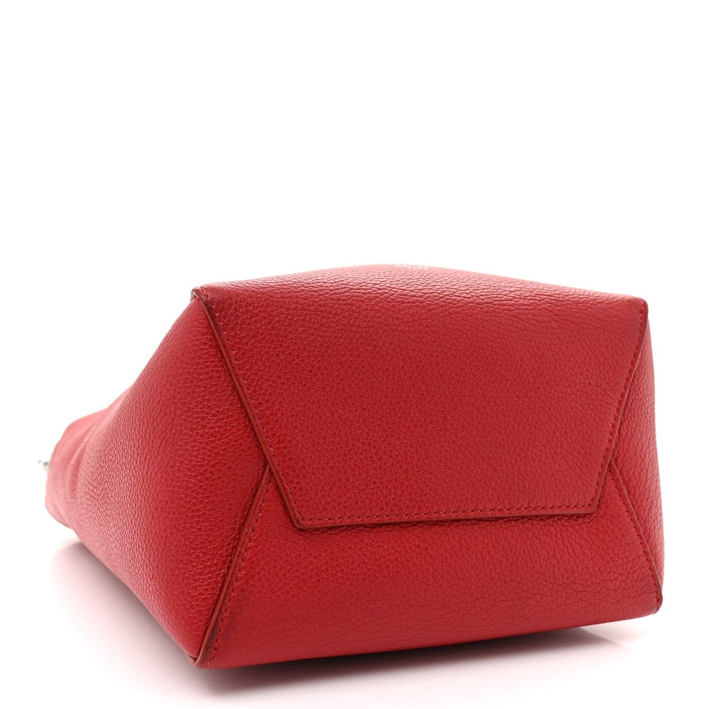 Soft Grained Calfskin Small Sangle Bucket Bag Red