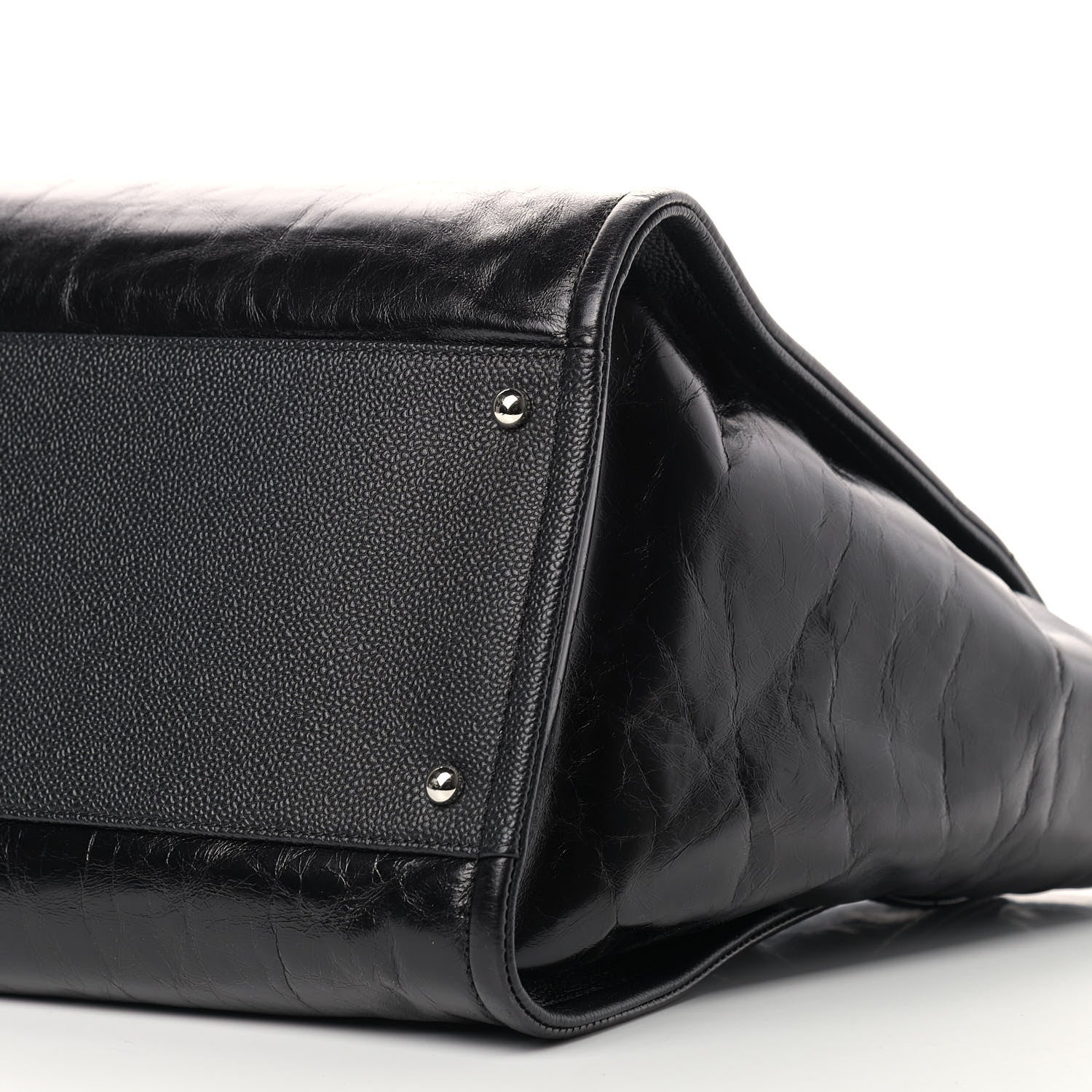 Chanel Glazed Calfskin Medium Deauville Tote Black 9 of 9