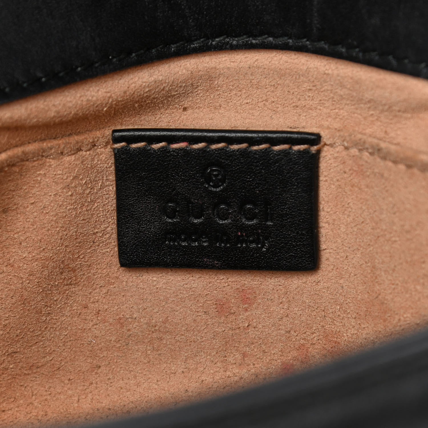 Gucci Calfskin Matelasse Pearly GG Marmont Chain Belt Bag Black 6 of 20