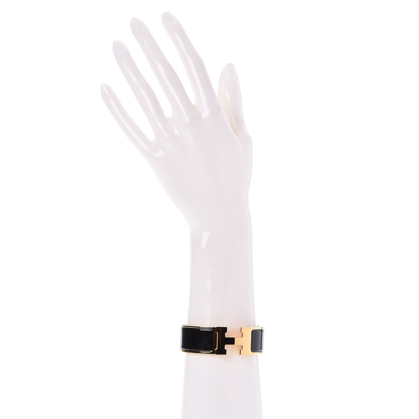 Enamel Wide Clic Clac H Bracelet PM Black